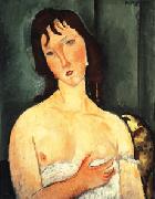 Amedeo Modigliani Portrait of a yound woman (Ragazza) oil painting artist